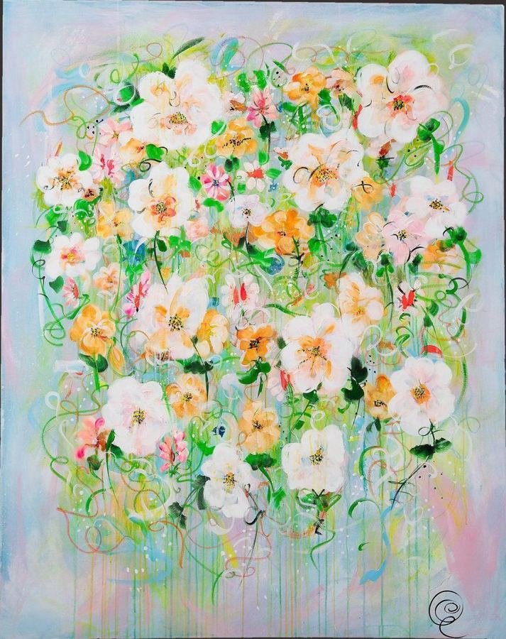 Always Spring 7, an abstract painting by Esther Daniels