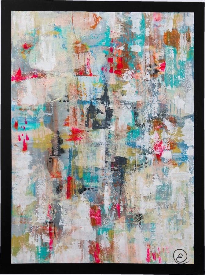 City on Fire, an abstract painting by Esther Daniels