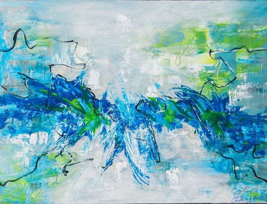 Low Tide, an abstract painting by Esther Daniels